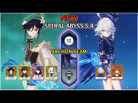 New Abyss 5.4 | Archon Team Full Stars | Genshin Impact