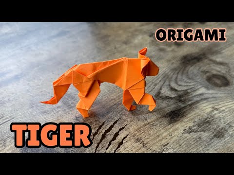 ORIGAMI TIGER TUTORIAL STEP BY STEP | HOW TO MAKE ORIGAMI TIGER | DIY ORIGAMI TIGER CRAFTING