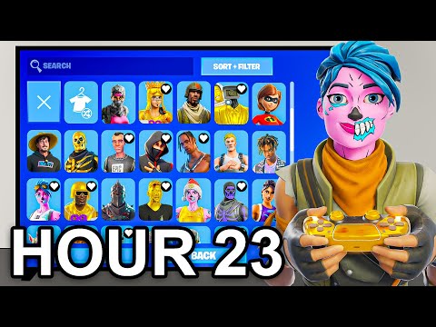 Upgrading 100 Default Fortnite Accounts For 24 Hours!