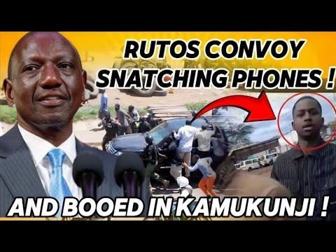 RUTO'S HIRED GOONS ARE NOW SNATCHING PEOPLE'S PHONE WHILE KAMUKUNJI PEOPLE ARE BUSY HECKLING HIM!