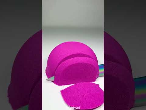 Relaxing Pink Kinetic Sand Cutting ASMR