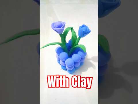 Make Flower with clay/Flower with clay #clay #superclay #clayart