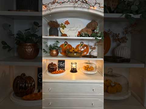 My Fall 🍂 Styled Hutch #fallinspiration #falldecor #falldecoraring