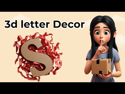 How to Make 3DLetter 😳3d Floral Letter || DIY 3D Letter For Home/Birthday Decoration Idea