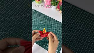 DIY paper Diya 🪔 for Diwali decoration #diwalidecorationideas #diy #craft #diyadecoration