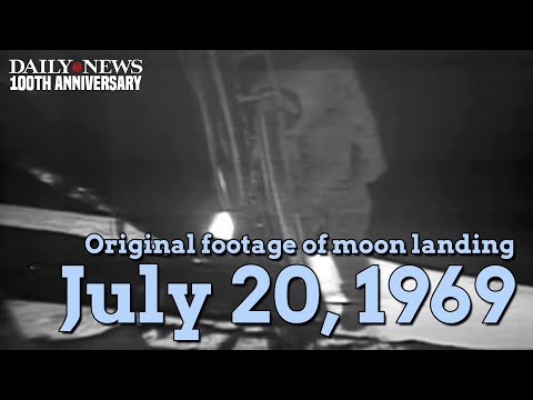 Original footage from Apollo 11 moon walk