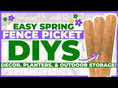 EASY Outdoor Wood DIYs with fence pickets! Great for gifting & selling, too!