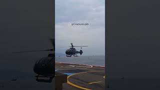 神乎其技！直升機海上平台精準降落 🚁🎯Amazing Skills! Precision Helicopter Landing on Offshore Platform 🚁🎯 #shorts