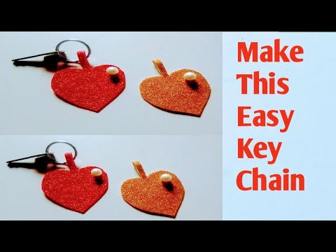 Make Easy Key Chain l Glitter Paper Key Chain l (Easy Art And Craft) #glitter_paper_key_chain