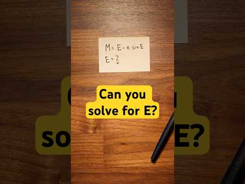 Quick! Can you solve for E?