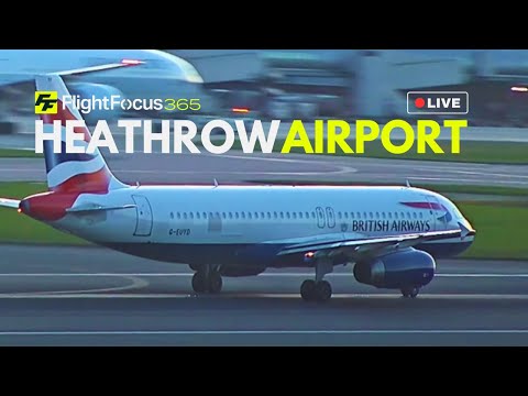 Heathrow Airport Live LHR - CROSSWIND Friday 21st Feb 2025