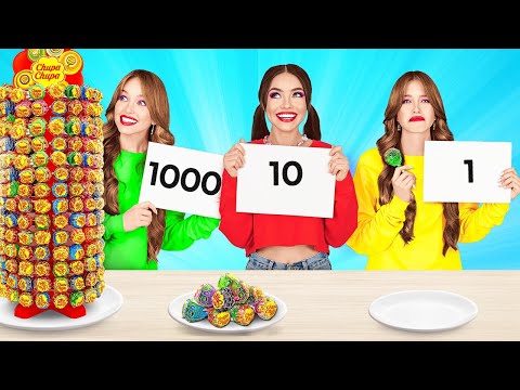 100 LAYERS OF FAVOURITE FOOD! Lucky vs Unlucky Eating Challenge by 123 GO!