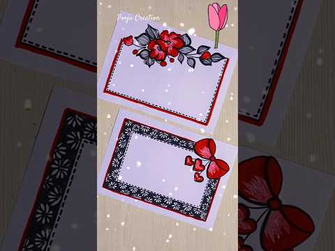 Cute 😍 Flower Drawing 🌷/Project Work Designs/Border Design/File Decoration Ideas #shorts #art