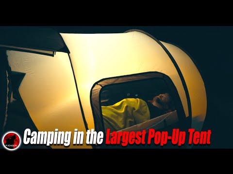 Camping in MASSIVE Korean Pop-up Tent - Solo Overnight Adventure