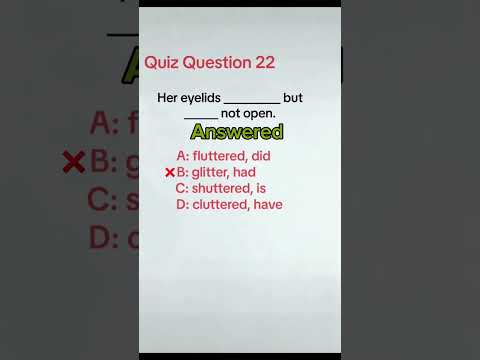 Quiz Question 22 Answered | English Grammar