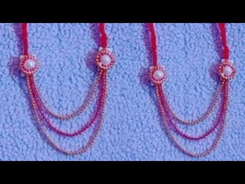 beautiful necklace for mata rani / handmade necklace making at home/ how to make a necklace for God