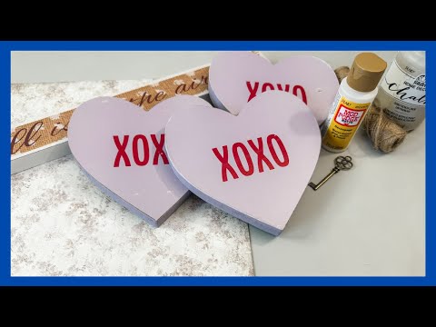 Shabby Chic Valentine DIY || Heart Decor || Just 2 Quick Craft