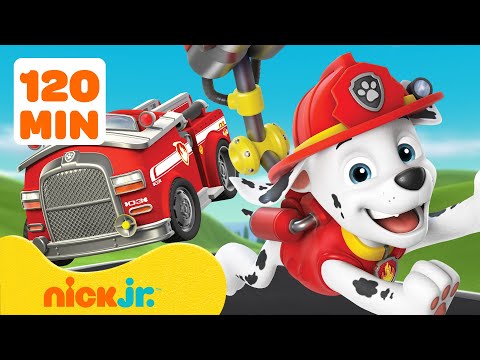 PAW Patrol Coolest Vehicles Rescues! #3 w/ Marshall 🚒 120 Minutes | Nick Jr.