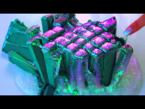 Mixing Pigment into Slime// Duochrome Satisfying Slime ASMR Video Compilation