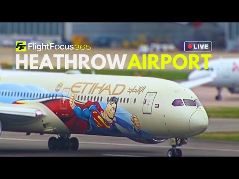 London Heathrow Airport Live LHR - Monday 10th March 2025