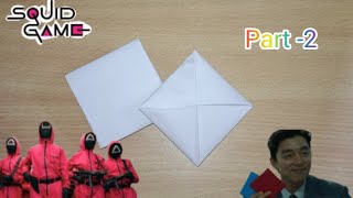 How to make Ddakji Game from Squid game || Paperddakji tutorial || #squidgame #squidgame2 #art