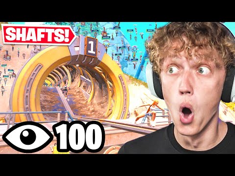 I Got 100 Players To Land At SHINY SHAFTS In Fortnite! (Best POI)