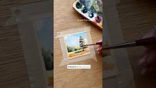 1/100 tiny watercolor paintings in 2025! It’s only about 8 paintings a month, join me 💕