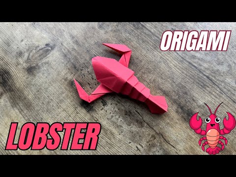 ORIGAMI LOBSTER TUTORIAL | DIY ORIGAMI LOBSTER EASY CRAFT STEP BY STEP | PAPER CRAB ORIGAMI ART