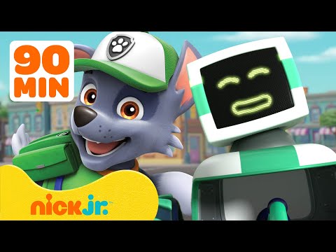 PAW Patrol Robot Rescues! w/ Rocky #3 🤖 90 Minute Compilation | Nick Jr.