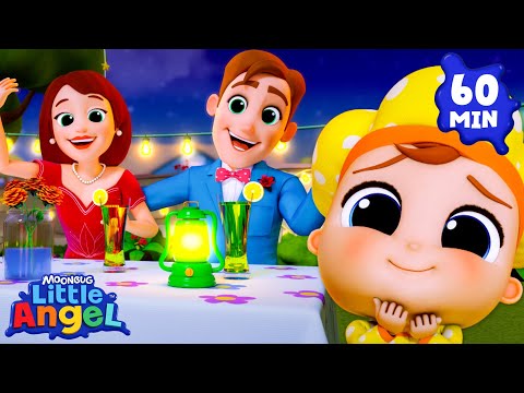 Surprise Dinner Song🌹💝 | Little Angel | Kids Cartoons & Nursery Rhymes | Moonbug Kids