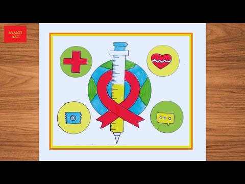 World Aids Day Drawing || World Aids Day Poster Drawing || World Aids Day Drawing Easy || Aids Day