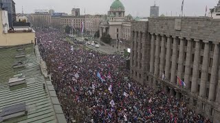 В Белграде прошла крупнейшая акция протеста против правительства президента Вучича