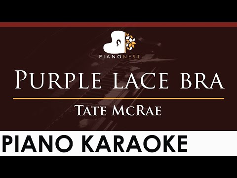 Tate McRae - Purple lace bra - HIGHER Key (Piano Karaoke Instrumental)