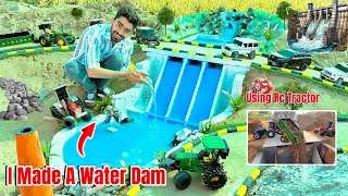 Making a mini Dam using rc tractor ll Mini city construction ll @Aakash946