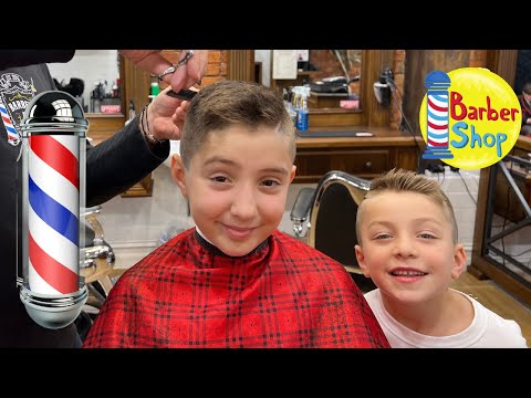 Hair Cuts for Kids ✂️ Kids Getting Haircuts at Barber Shop  💇🏽‍♂️ Kids Fun Haircut 💈Haircut for Kids