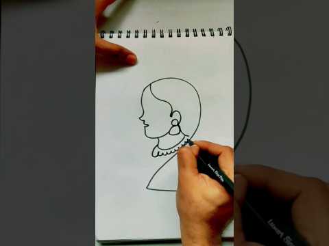 Using number 2 to draw a woman face / women's day special and easy Drawing of women face