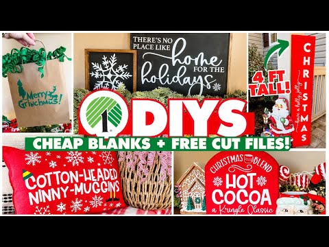 Grab these CHEAP Dollar Tree blanks to DIY AMAZING Budget Christmas Cricut Crafts + Gifts 🙌