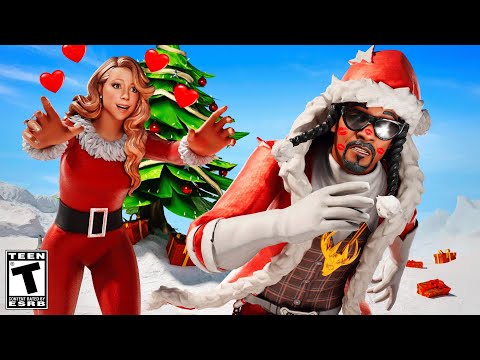 Santa Snoop Dogg Plays KISS CHASING with Mariah Carey.. Fortnite Christmas Love Story