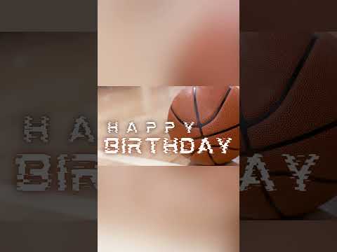 Happy Birthday Backgrounds for your Television | Basketball Theme #birthdayboy #background #bball