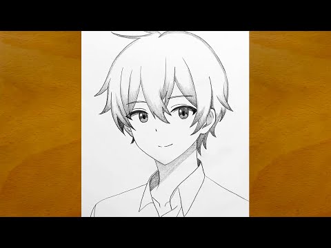 Anime Sketch || How to Draw a Handsome Anime Boy Step by Step