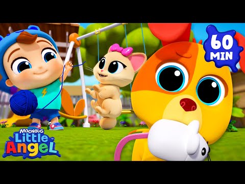 Bingo's Puppy Playdate 🐶😺 | Little Angel | Kids Cartoons & Nursery Rhymes | Moonbug Kids