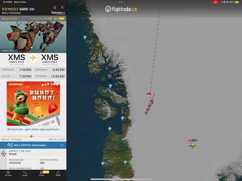 Santa Claus on Flightradar24 (Go watch it!) (DONT MISS IT!)