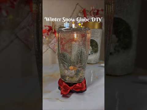 Snow Glob DIY ✨🕯️❄️ #christmas #diy #shorts #creative #snow #snowglobe #handmade #satisfying #magic