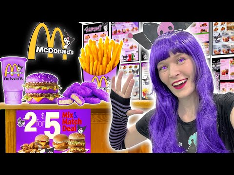 Kuromi Builds a Secret Black & Purple McDonalds in Real Life | Funny Situation by Crafty Hacks