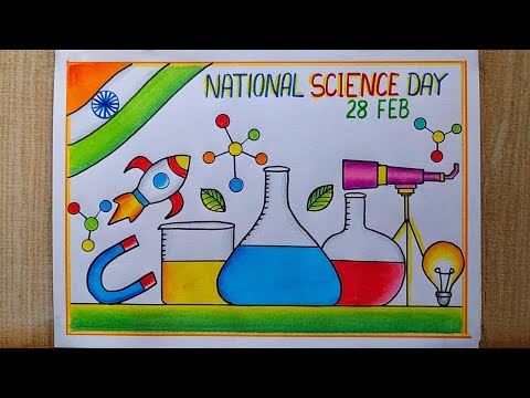 Science Day drawing easy, 28th Feb| National Science Day Poster drawing| Science Day special Poster