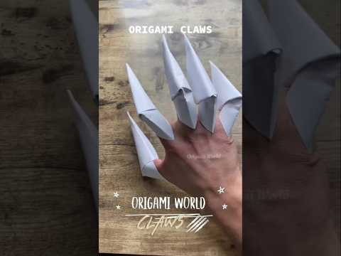 Easy Origami Wolf Claws Tutorial 🐺✋#Origami #WolfClaws #PaperCrafts #DIY #EasyOrigami