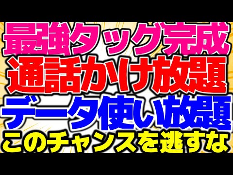 【この組み合わせ最強！】残りわずか！キャッシュバックでお得になりませんか？通話かけ放題とデータ使い放題！このチャンスを逃すな！【格安SIMチャンネル】