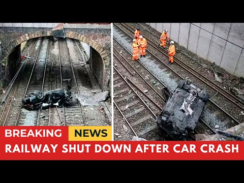 Car Crashes Onto Train Tracks in Manchester – Travel Chaos Ensues! 🚨