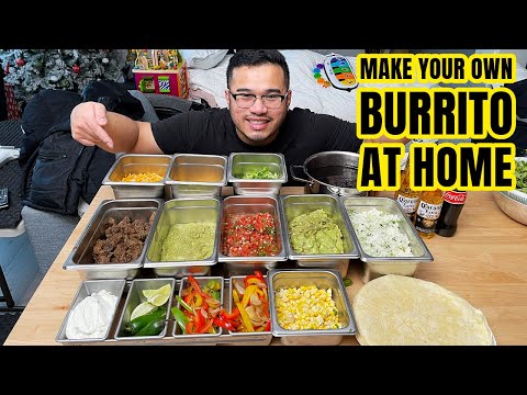 CHIPOTLE Steak Burrito With All The Toppings Made At Home - Copycat Recipe