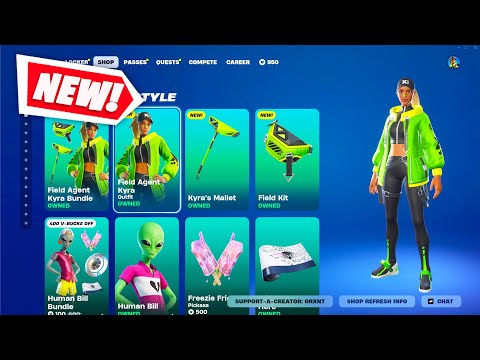 *NEW* FORTNITE FIELD AGENT KYRA SKIN! (Fortnite Item Shop Feb 11th)